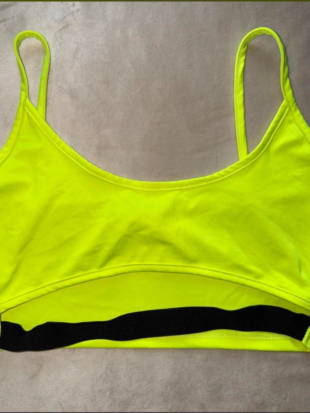 Neon Yellow & Black Rave Top